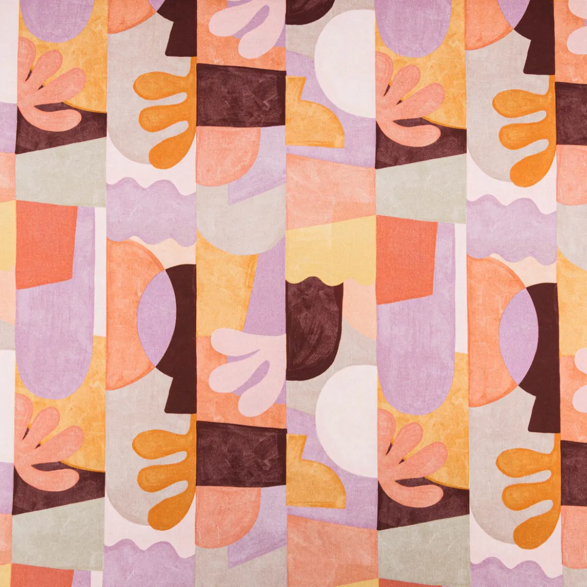 Canvas Stoff Nerida Hansen Abstract Tiffany terracotta flieder 1.4m Breite
