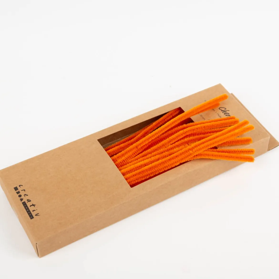 Chenilledraht Pfeifenreiniger Orange 50 Stück 30 cm x 6 mm von Creativ Company