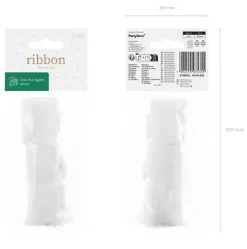 Chiffonband weiß 4x500cm im 3er Pack