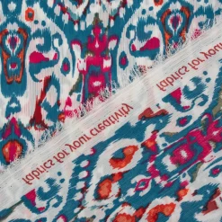 Chiffon Fantasie-Ornamente blau 1,49m Breite