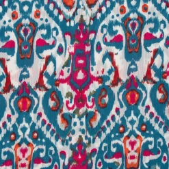 Chiffon Fantasie-Ornamente blau 1,49m Breite