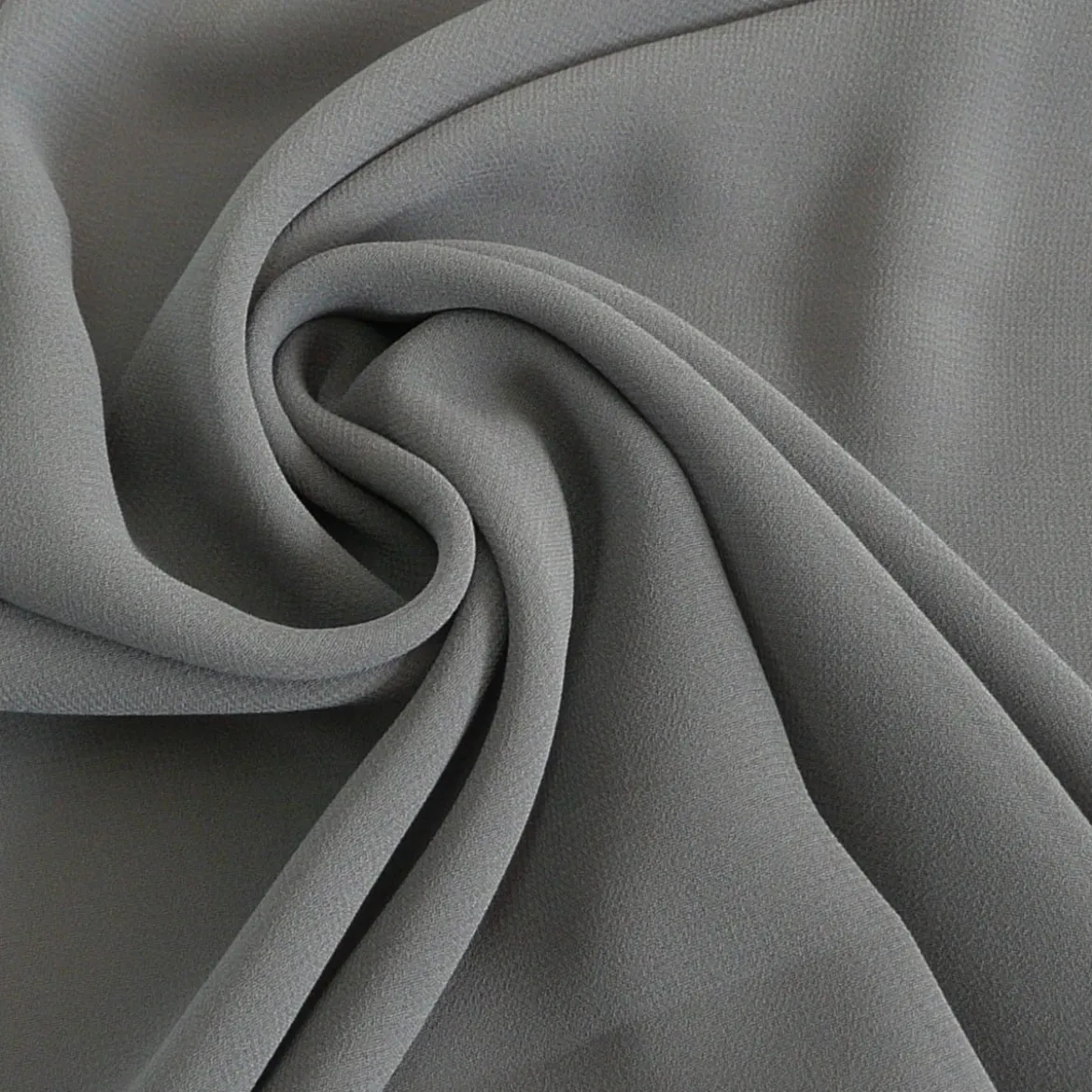 Chiffon Meterware grau