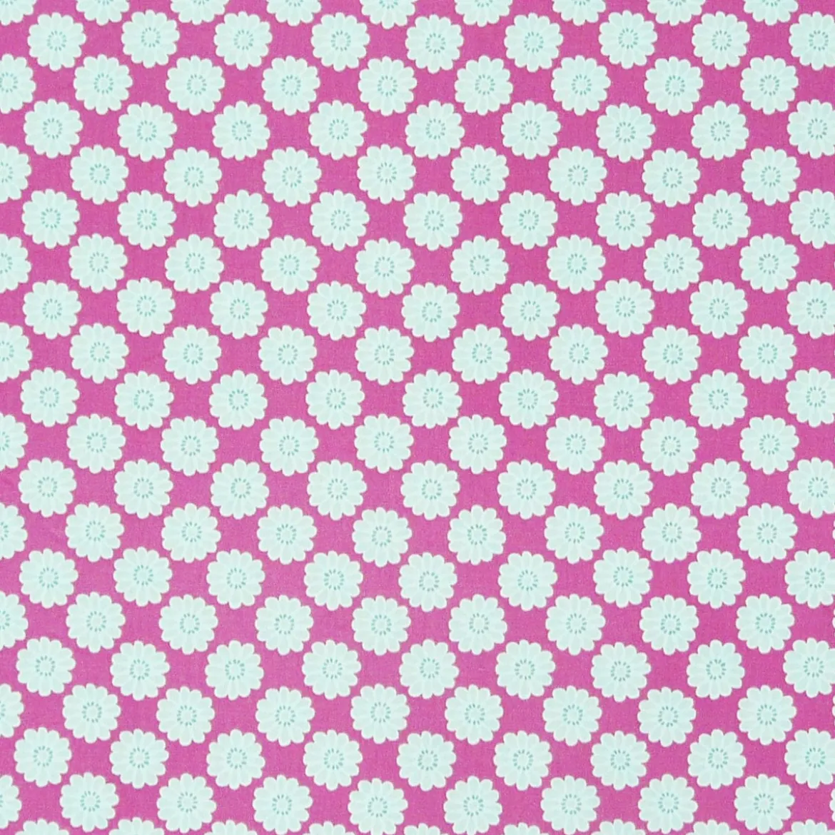 Clarke & Clarke Blumen Blütenkopf himbeere Baumwollstoff Dekostoff Stoff
