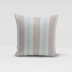 Clarke & Clarke STUDIO G Baumwollstoff Streifen Mineral blau grau 138cm Breite