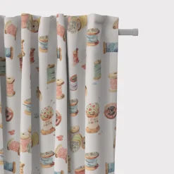 Clarke & Clarke STUDIO G Digitaldruck Nähen Nähaccessoires ecru multi 138cm Breite