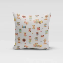 Clarke & Clarke STUDIO G Digitaldruck Nähen Nähaccessoires ecru multi 138cm Breite