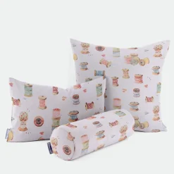 Clarke & Clarke STUDIO G Digitaldruck Nähen Nähaccessoires ecru multi 138cm Breite