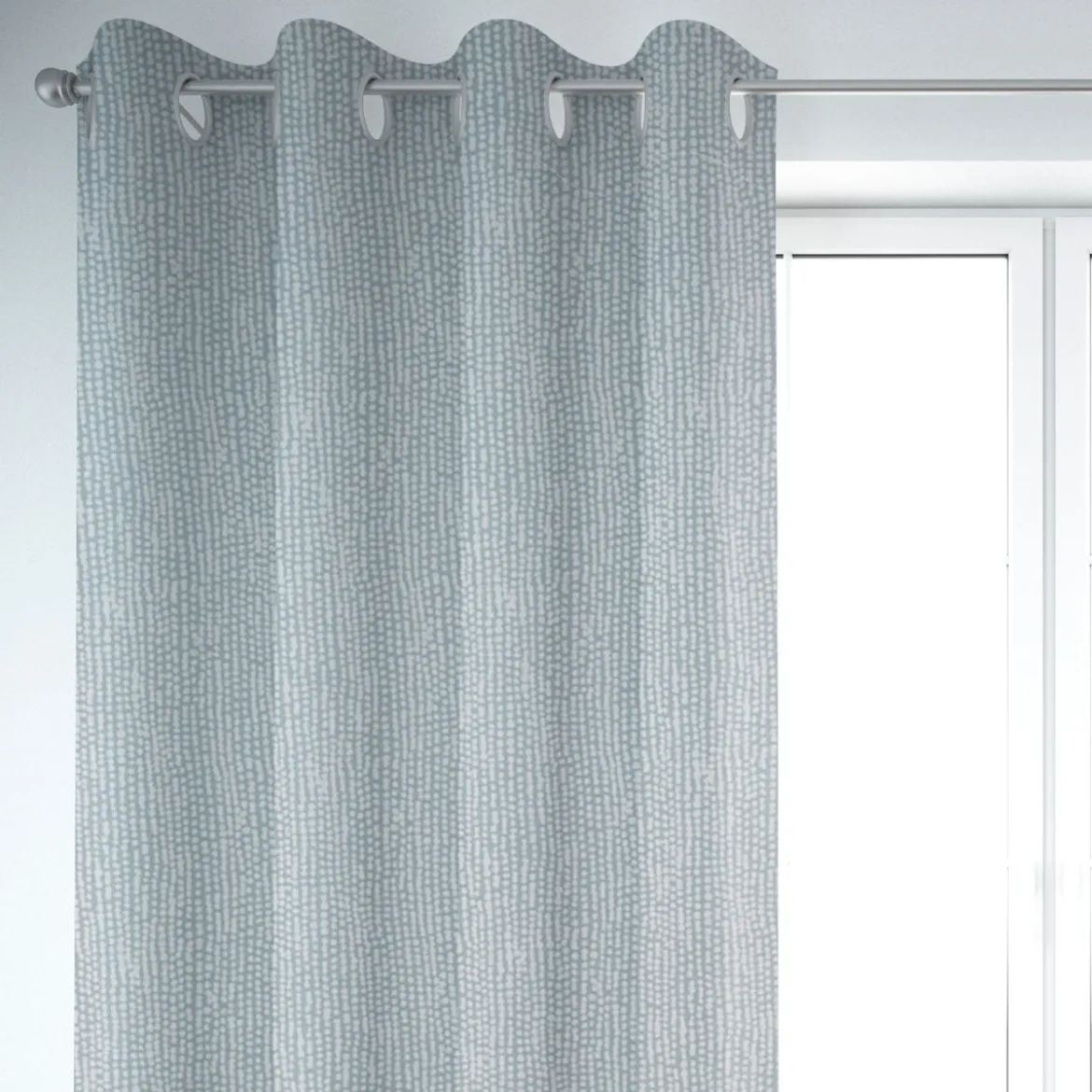 Clarke & Clarke STUDIO G Englischer Dekostoff Baumwollstoff Halbpanama Polsterstoff Rainfall Regentropfen mineral blau 138cm Breite
