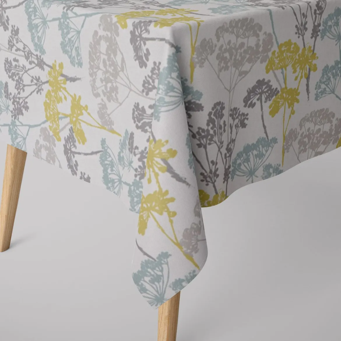 Clarke & Clarke STUDIO G Englischer Dekostoff Baumwollstoff Polsterstoff Blumen Gräser Mineral blau grün grau 138cm Breite