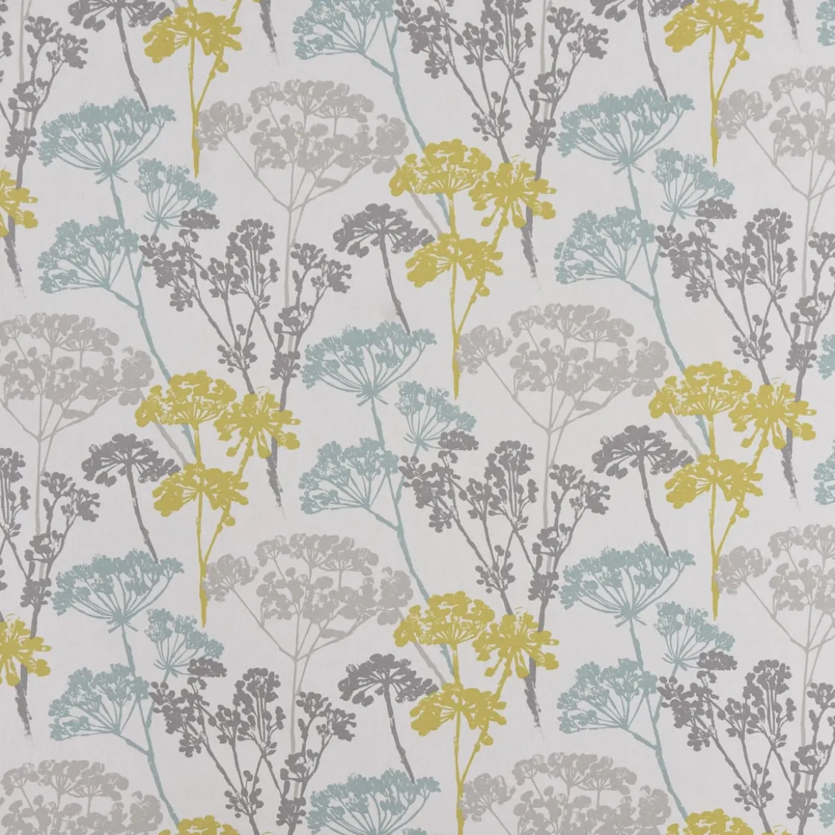 Clarke & Clarke STUDIO G Englischer Dekostoff Baumwollstoff Polsterstoff Blumen Gräser Mineral blau grün grau 138cm Breite