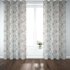 Clarke & Clarke STUDIO G Englischer Dekostoff Polsterstoff Digitaldruck Fahrrad multi 138cm Breite