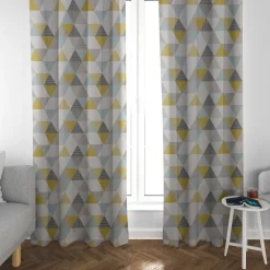Clarke & Clarke STUDIO G Englischer Dekostoff Baumwollstoff Polsterstoff Brio Dreiecke Mineral mint grün grau 138cm Breite
