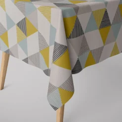 Clarke & Clarke STUDIO G Englischer Dekostoff Baumwollstoff Polsterstoff Brio Dreiecke Mineral mint grün grau 138cm Breite