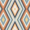 Clarke & Clarke STUDIO G Englischer Dekostoff Polsterstoff geometrisch Ethno Raute creme bunt 138cm Breite