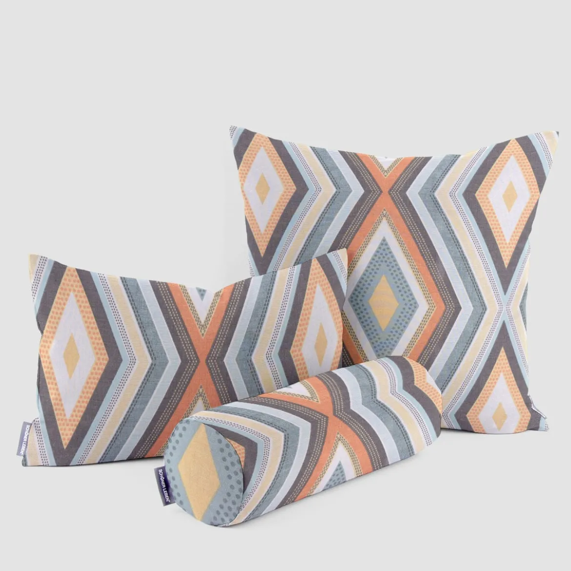 Clarke & Clarke STUDIO G Englischer Dekostoff Polsterstoff geometrisch Ethno Raute creme bunt 138cm Breite