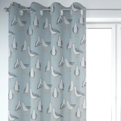 Clarke & Clarke STUDIO G Englischer Dekostoff Baumwollstoff Halbpanama Polsterstoff Möwen blau 138cm Breite