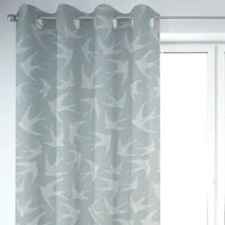 Clarke & Clarke STUDIO G Englischer Dekostoff Polsterstoff Baumwollstoff Halbpanama Schwalben mint 138cm Breite