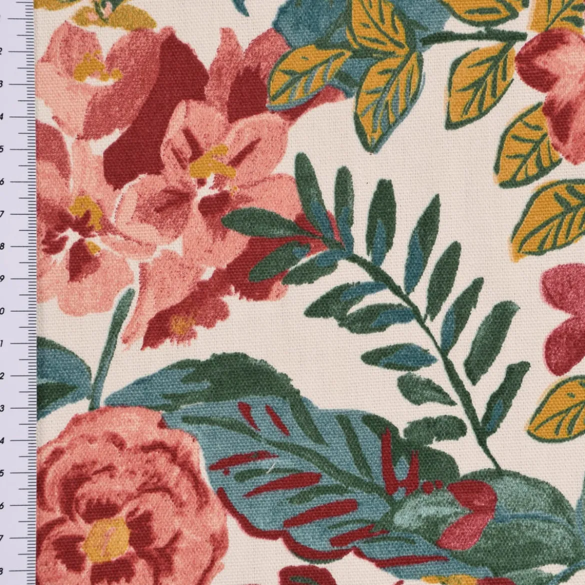 Clarke & Clarke STUDIO G Englischer Dekostoff Baumwollstoff Panama Polsterstoff Posy Blush bunt 138cm Breite