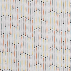 Clarke & Clarke STUDIO G Englischer Dekostoff Polsterstoff geometrisch Stäbchen beige blau gelb orange grau 138cm Breite