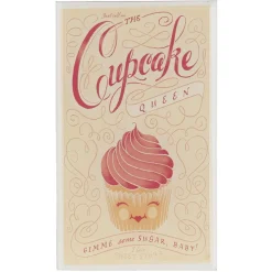 Clayre & Eef Bild zum Hinstellen Glas CUPCAKE QUEEN 10x17cm