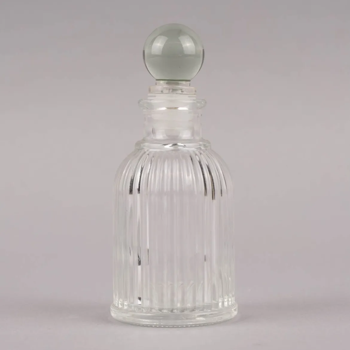 Clayre & Eef Deko Flasche Rillen mit Verschluss Flakon Glas 6x13cm