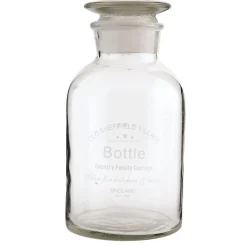 Clayre & Eef Deko Vase Flasche Glas BOTTLE 21x10cm