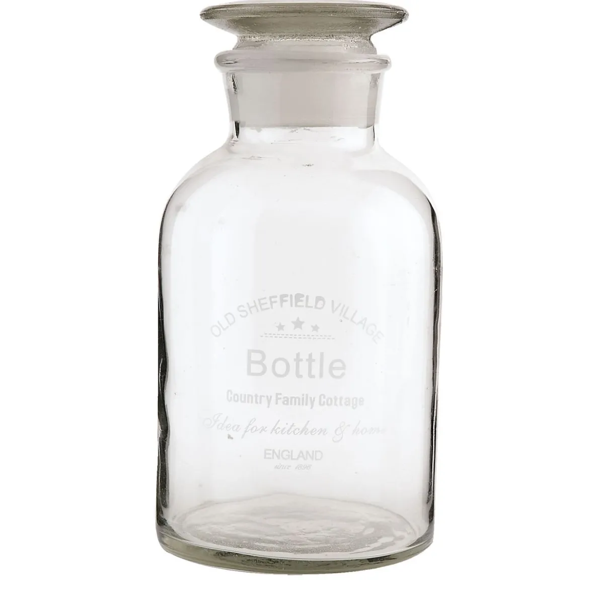 Clayre & Eef Deko Vase Flasche Glas BOTTLE 21x10cm