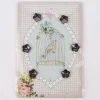 Clayre & Eef 6er Knofpset Blumenform Kunststoff silberfarbig 1,2cm