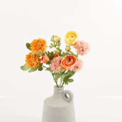 Clayre & Eef Kunstblume Ranunkel 70cm lachs grün