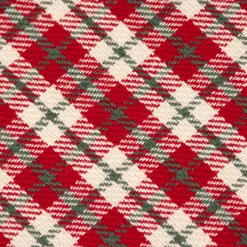 Clayre & Eef Mitteldecke Wende-Tischdecke Karo Hirsche beige rot grün 100x100cm