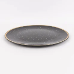 Clayre & Eef Platzteller Sterne Kunststoff schwarz goldfarbig 33cm