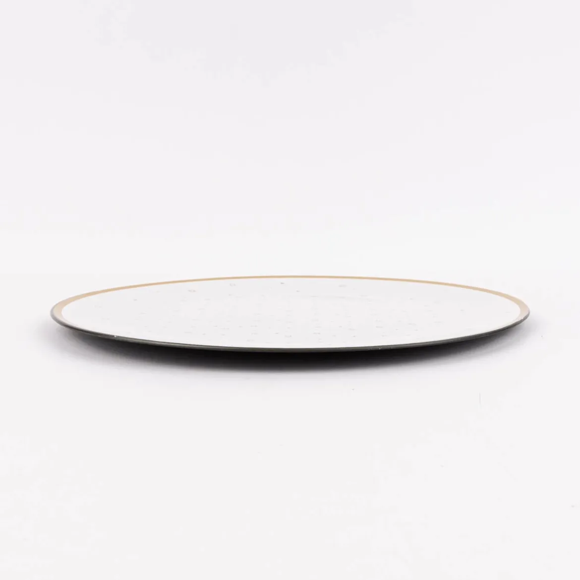 Clayre & Eef Platzteller Sterne Kunststoff weiß goldfarbig 33cm