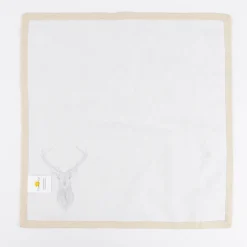 Clayre & Eef Stoffservietten Hirsch aus 100% Baumwolle 6 Stück beige braun 40x40cm