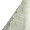 Clip Rollo Stickerei Blatt Schrift creme grün grau 170cm Höhe