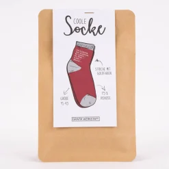 Coole Socke Weihnachten Glühwein Größe 41-45 rot grau