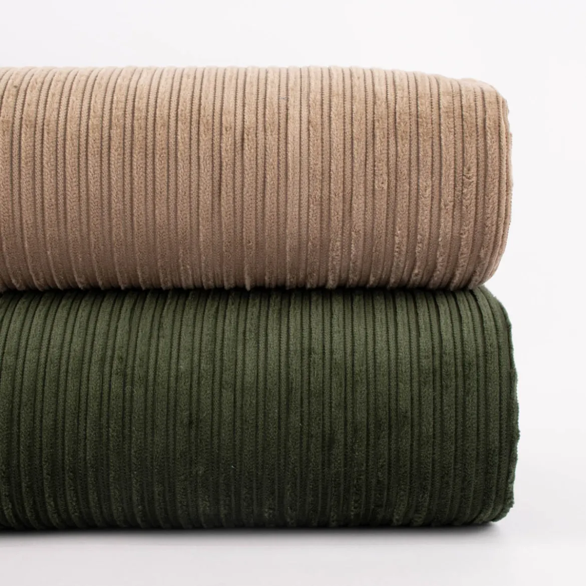 Cord Baumwolle Bekleidungsstoff Dekostoff Doppelrille einfarbig beige 1,45m Breite
