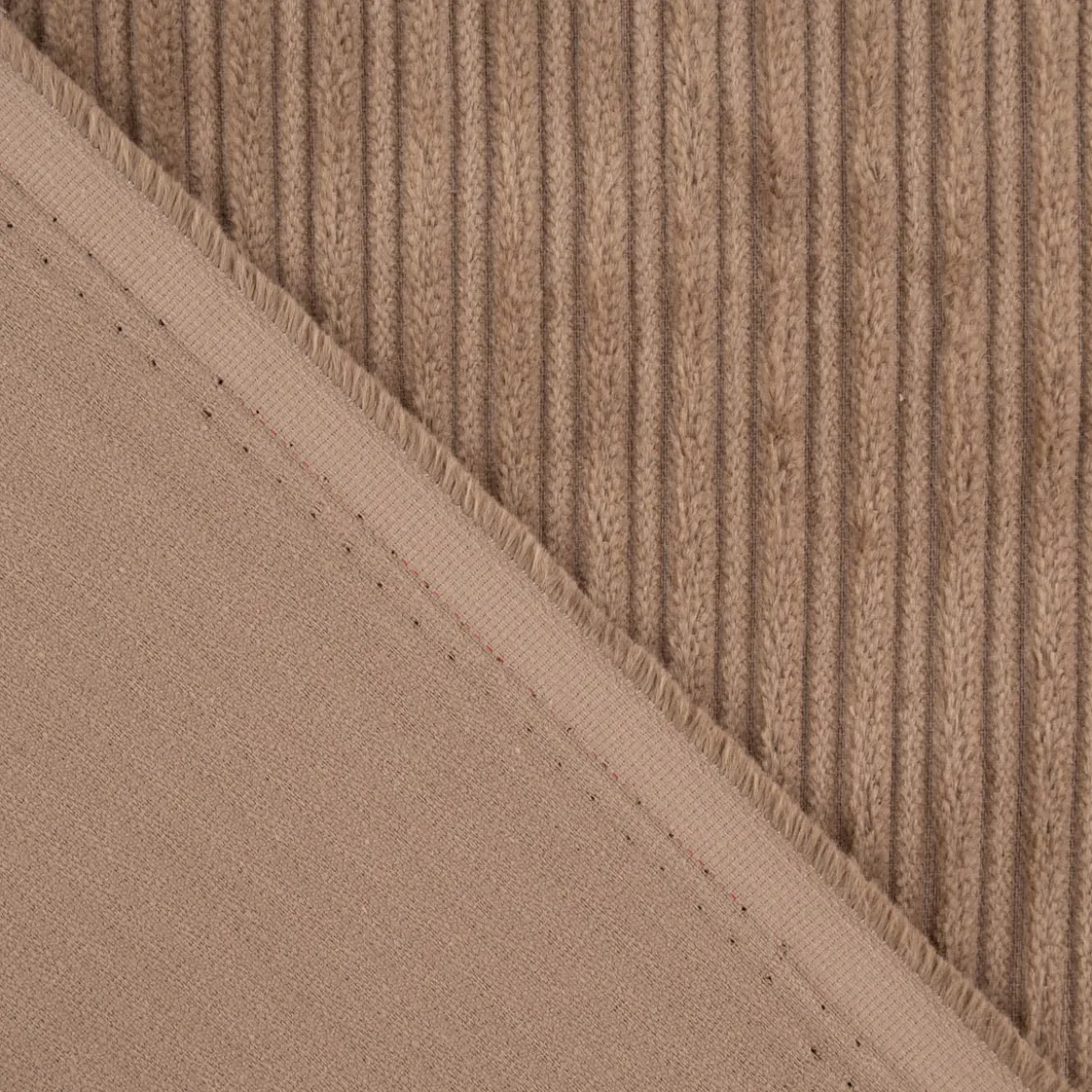 Cord Baumwolle Bekleidungsstoff Dekostoff Doppelrille einfarbig beige 1,45m Breite