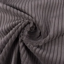 Cord Polsterstoff Möbelstoff Breitcord Baby Rib elephant grau 1,45m breit