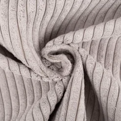 Cord Polsterstoff Möbelstoff Breitcord Baby Rib grau 1,45m breit