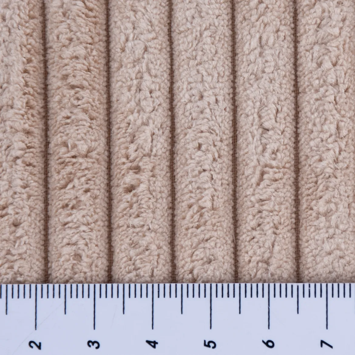 Cord Polsterstoff Möbelstoff Breitcord Baby Rib beige 1,45m breit
