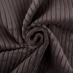 Cord Polsterstoff Möbelstoff Breitcord Baby Rib charcoal dunkelgrau 1,45m breit