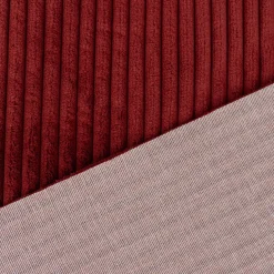 Cord Polsterstoff Möbelstoff Breitcord Baby Rib rot 1,45m breit