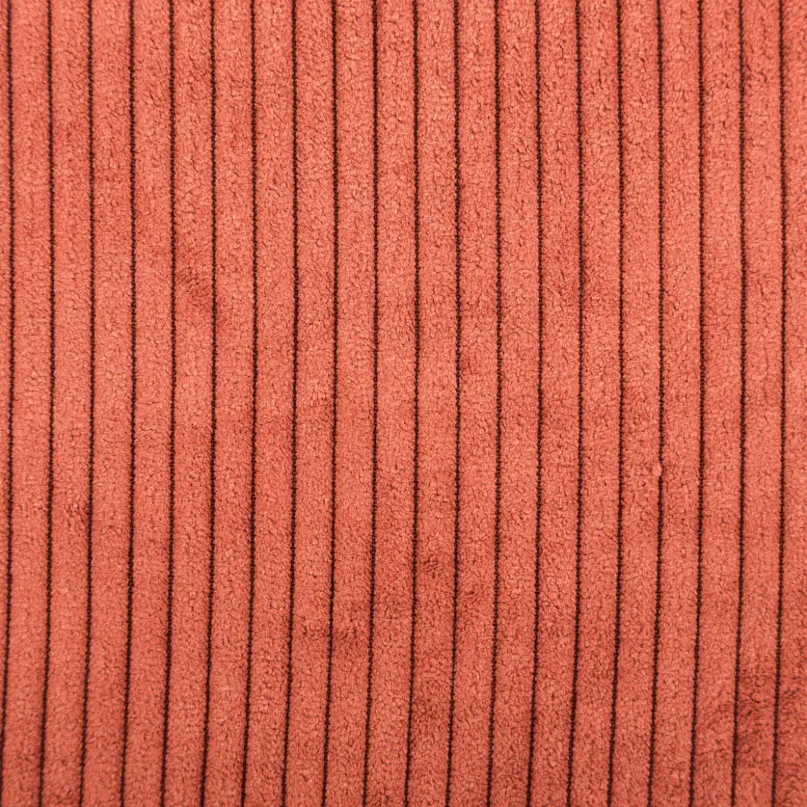 Cord Polsterstoff mit Fleckschutz Capri uni terracotta-braun 1,45m Breite
