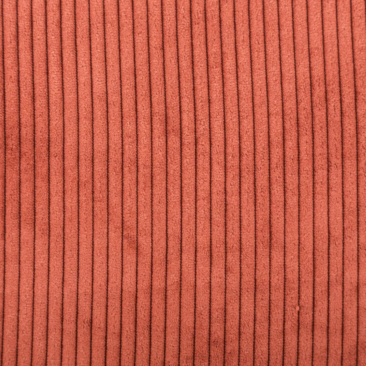Cord Polsterstoff mit Fleckschutz Capri uni terracotta-braun 1,45m Breite