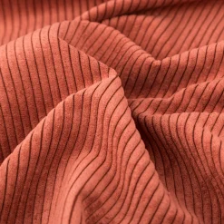 Cord Polsterstoff mit Fleckschutz Capri uni terracotta-braun 1,45m Breite