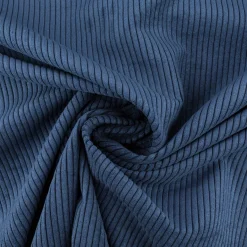 Cord Polsterstoff mit Fleckschutz Capri uni blau 1,45m Breite