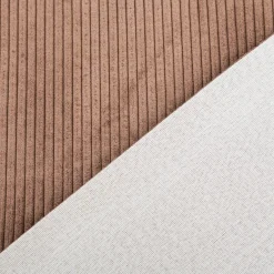 Cord Polsterstoff mit Fleckschutz Capri uni braun 1,45m Breite