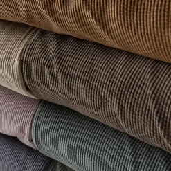 Cord Stof Bubble Bekleidungsstoff Dekostoff einfarbig beige 1,45m Breite