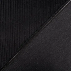 Cord Stoff aus Baumwolle Bekleidungsstoff Dekostoff 4,5W grob vorgewaschen einfarbig schwarz 1,4m Breite