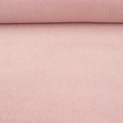 Cord Stoff aus Baumwolle Bekleidungsstoff Dekostoff 4,5W grob vorgewaschen einfarbig hellrosa 1,4m Breite
